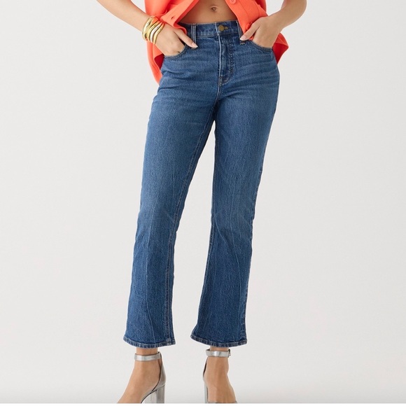 NWT J.Crew 10” Demi-Boot Crop Jean in Marion Wash Sz 34. MSRP $138. - Picture 4 of 10